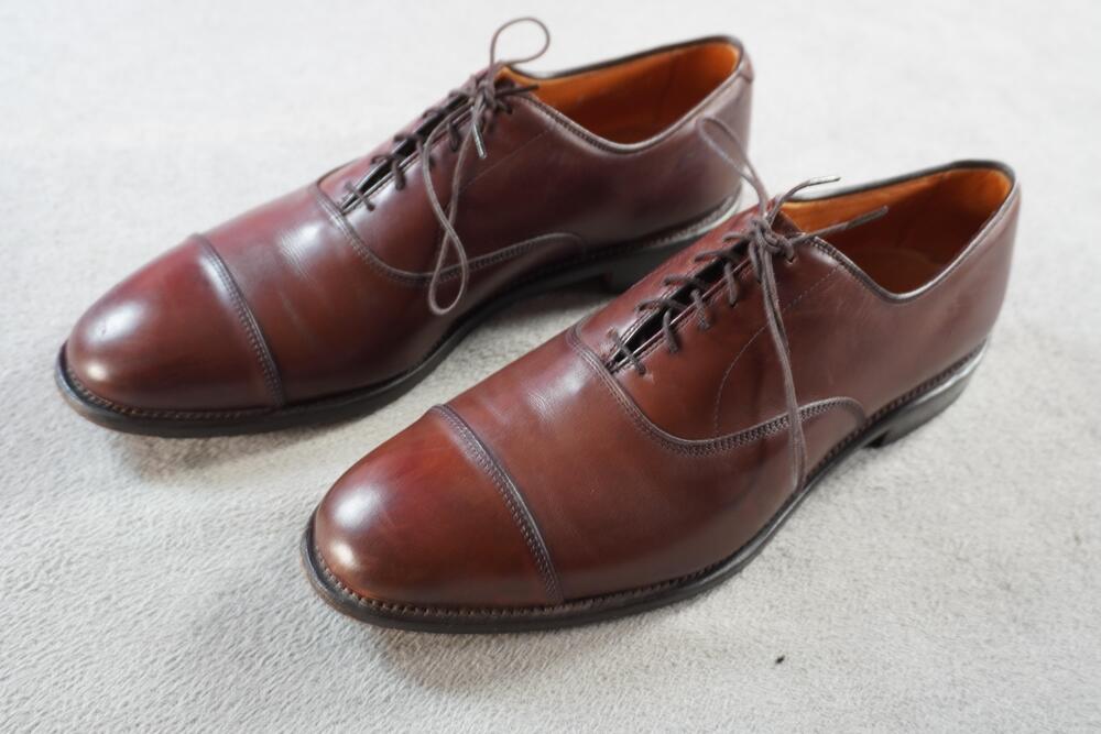 Allen Edmonds Park Avenue Shoes Mens Size 12 Brown Leather Dress Oxford Cap Toe